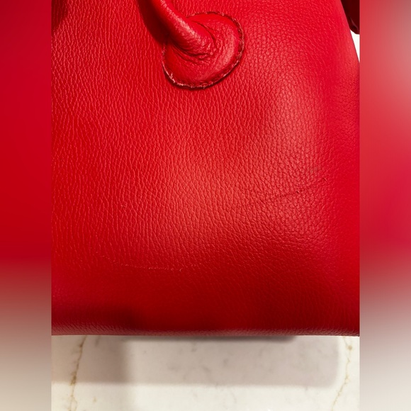 Custom, handmade red leather bag from Morocco - Picture 5 of 12